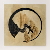 Enso Zen Circle Bonsai - Goldener Sonnenaufgang Puzzle (Horizontal)