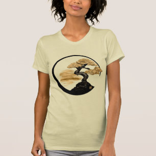 Enso Zen Circle Bonsai - Goldener Sonnenaufgang T-Shirt
