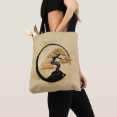 Enso Zen Circle Bonsai - Goldener Sonnenaufgang Tasche (Von Nahem)