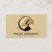 Enso Zen Circle Bonsai - Goldener Sonnenaufgang Visitenkarte (Vorderseite)