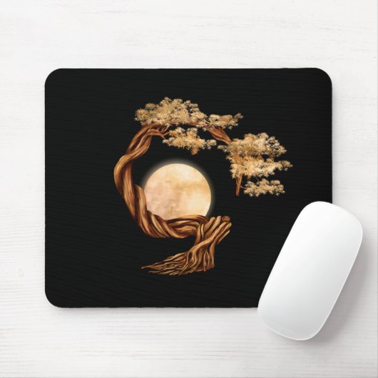 Enso Zen Circle Bonsai Tree Mousepad (Mit Mouse)