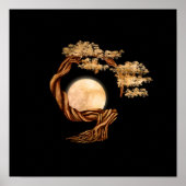 Enso Zen Circle Bonsai Tree Poster (Vorne)