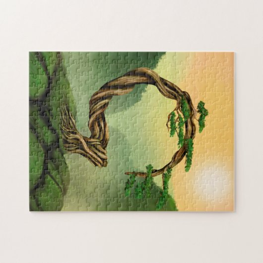 Enso Zen Circle Bonsai Tree Puzzle (Horizontal)