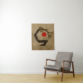 Enso Zen Circle Bonsai Tree Wandteppich (Beispiel)