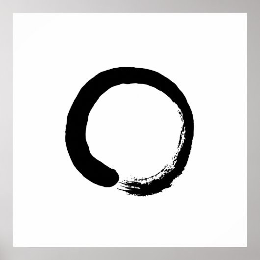 Ensō Zen Circle Calligraphy Poster (Vorne)