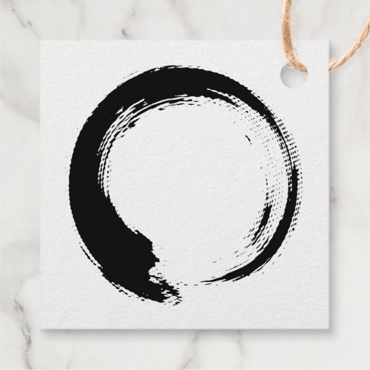 Enso Zen Circle Geschenkanhänger (Rückseite)