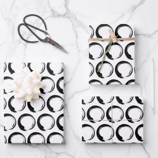 Enso Zen Circle Geschenkpapier Set (Vorderseite)