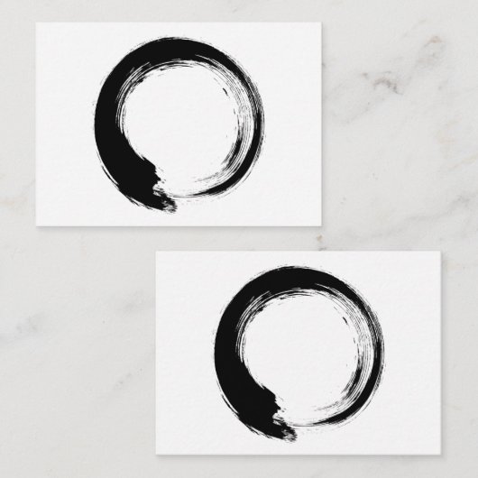 Enso Zen Circle Hinweiskarte (Vorne/Hinten)