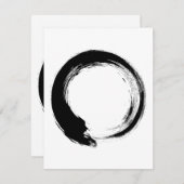 Enso Zen Circle Hinweiskarte (Vorne/Hinten)