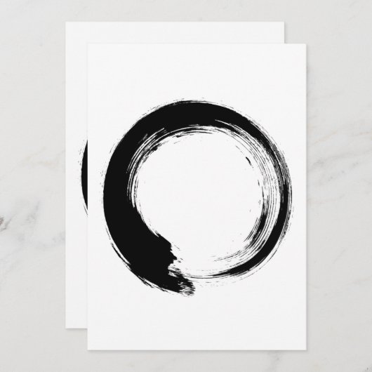 Enso Zen Circle Hinweiskarte (Vorne/Hinten)