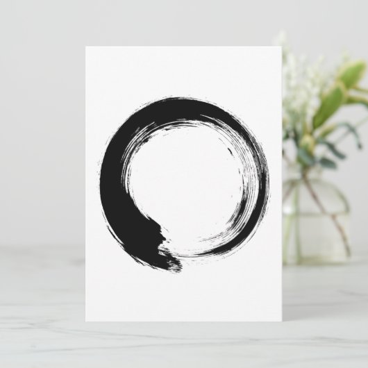 Enso Zen Circle Hinweiskarte (Stehend Vorderseite)