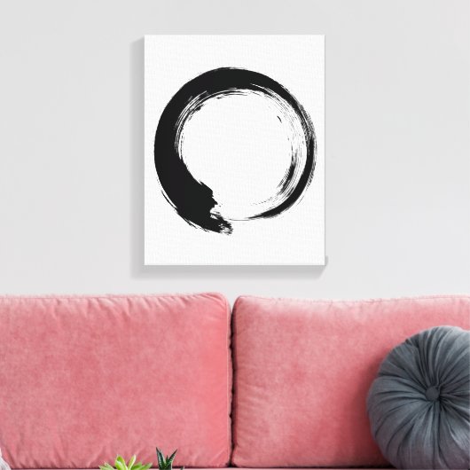 Enso Zen Circle Leinwanddruck (Insitu (Wohnzimmer))
