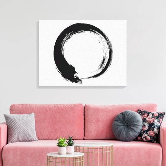 Enso Zen Circle Leinwanddruck (Insitu (Wohnzimmer))