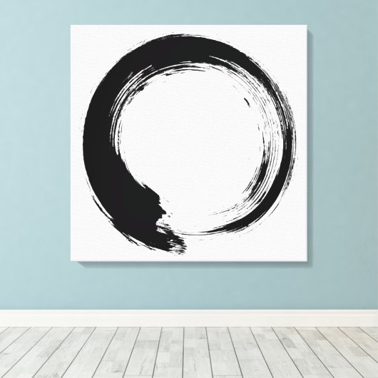 Enso Zen Circle Leinwanddruck (Insitu (Holzboden))