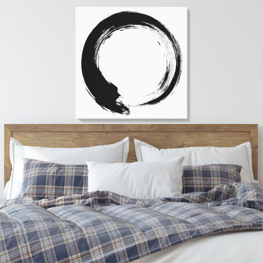 Enso Zen Circle Leinwanddruck (Insitu (Schlafzimmer))