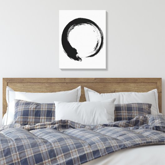 Enso Zen Circle Leinwanddruck (Insitu (Schlafzimmer))