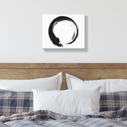 Enso Zen Circle Leinwanddruck (Insitu (Schlafzimmer))