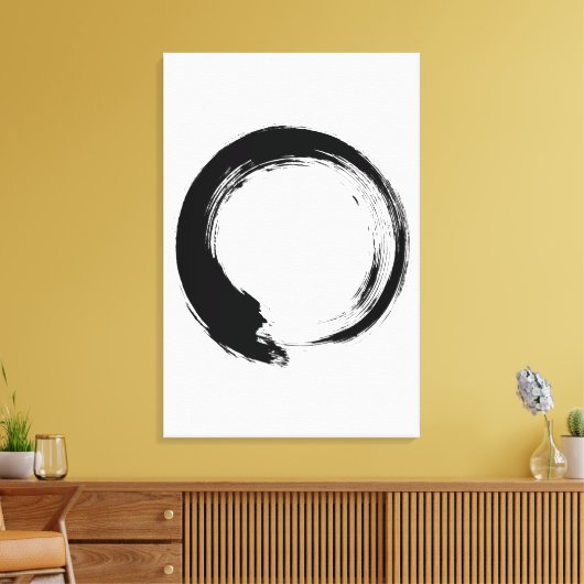 Enso Zen Circle Leinwanddruck (Insitu (Wohnzimmer))