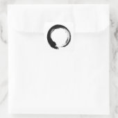 Enso Zen Circle Quadratischer Aufkleber (Tasche)