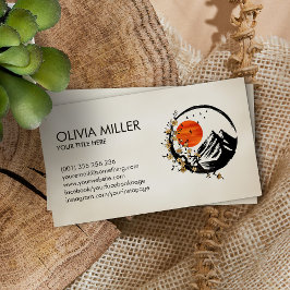 Enso Zen Circle Sakura Olivenweg Visitenkarte