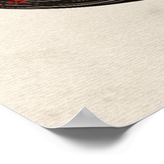 Enso Zen Circle Sakura Poster (Ecke)