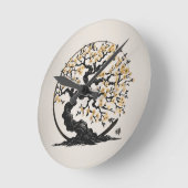 Enso Zen Circle Sakura Runde Wanduhr (Winkel)