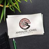 Enso Zen Circle Sakura Tree - Roter Kirschblossom Visitenkarte