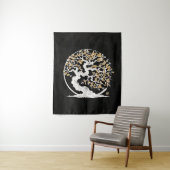 Enso Zen Circle Sakura Wandteppich (Beispiel)