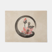 Enso Zen Circle und Lotus Fußmatte (Vorderseite)