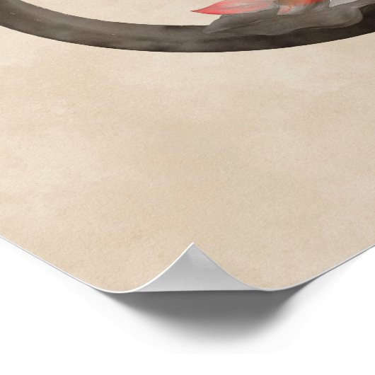 Enso Zen Circle und Lotus Poster (Ecke)