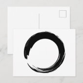Enso Zen-Kreis Postkarte (Vorne/Hinten)