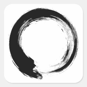 Enso Zen-Kreis Quadratischer Aufkleber