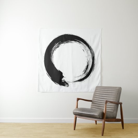 Enso Zen-Kreis-Tapete Wandteppich (Beispiel)