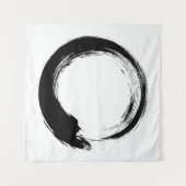 Enso Zen-Kreis-Tapete Wandteppich (Vorderseite)