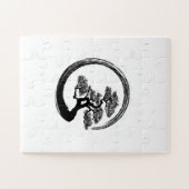 Enso Zen-Kreis und Bonsais-Baum Puzzle (Horizontal)