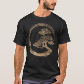 Enso Zen-Kreis und Bonsais-Baum T-Shirt (Vorderseite)