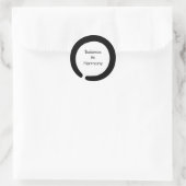 Enso Zen Symbol Runder Aufkleber (Tasche)