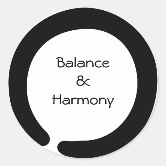 Enso Zen Symbol Runder Aufkleber (Vorderseite)