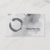 Enso Zen Watercolor Business Card Visitenkarte (Vorderseite)