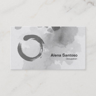 Enso Zen Watercolor Business Card Visitenkarte