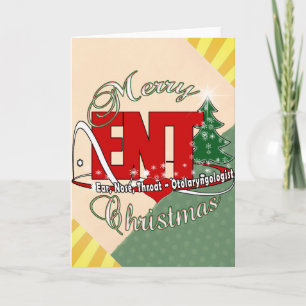 ENT CHRISTMAS Otolaryngologe OHRENNOTENSCHROT Feiertagskarte