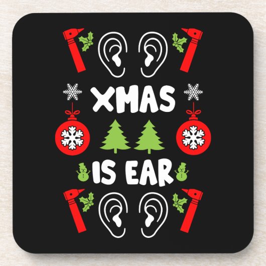 ENT Doctor Christmas Getränkeuntersetzer (Vorderseite)