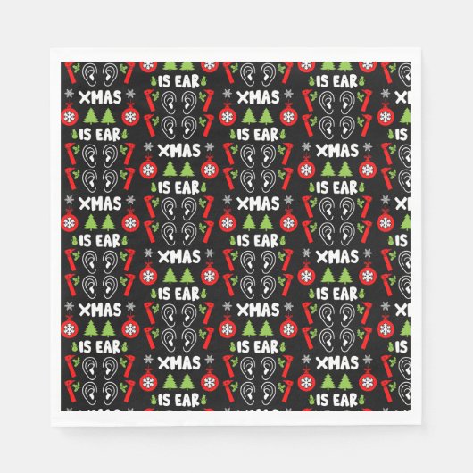 ENT Doctor Christmas Serviette (Vorderseite)