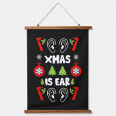 ENT Doctor Christmas Wandteppich Mit Holzrahmen (Vorderseite)