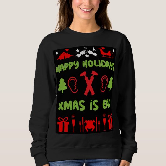 ENT Otolaryngology Otorhinolaryngologin Xmas Sw Sweatshirt (Vorderseite)