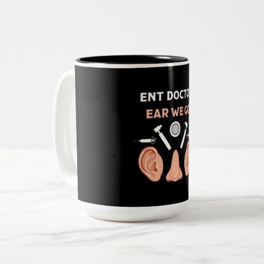 ENT Otolaryngology Otorhinolaryngologin Zweifarbige Tasse (Vorderseite Links)