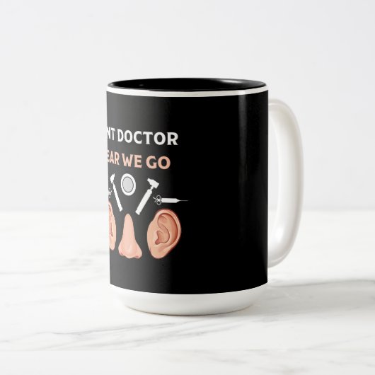 ENT Otolaryngology Otorhinolaryngologin Zweifarbige Tasse (VorderseiteRechts)