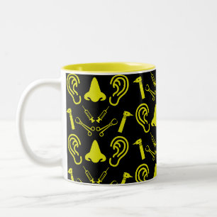 ENT Otolaryngology Otorhinolaryngologin Zweifarbige Tasse