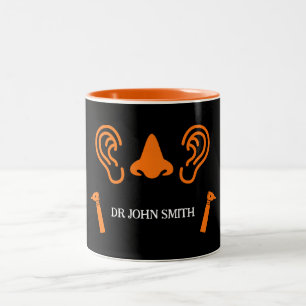 ENT Otolaryngology Otorhinolaryngologin Zweifarbige Tasse