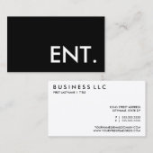 ENT. VISITENKARTE (Vorne/Hinten)